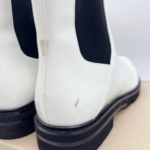 STUART WEITZMAN Dylan Leather Chelsea Boots Bootie White US 7.5 EU 38 - Picture 12 of 13